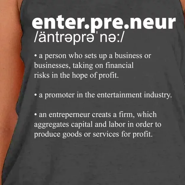 Definition Of An Entrepreneur Women's Knotted Racerback Tank