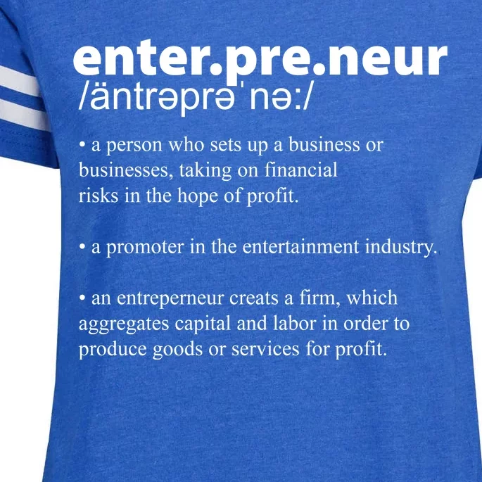 Definition Of An Entrepreneur Enza Ladies Jersey Football T-Shirt