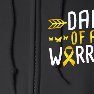 Dad Of A Warrior Childhood Cancer Survivor Full Zip Hoodie