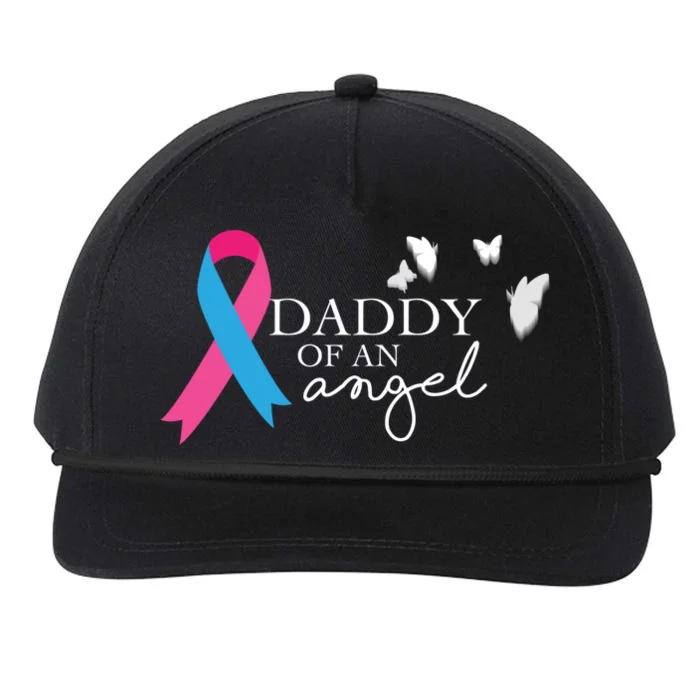 Daddy Of An Angel Gift National Pregnancy And Infant Loss Snapback Five-Panel Rope Hat