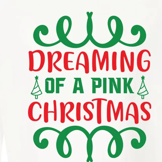 Dreaming Of A Pink Christmas Cropped Pullover Crew