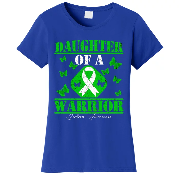 Daughter Of A Scoliosis Warrior Vintage Scoliosis Awareness Gift Women's T-Shirt