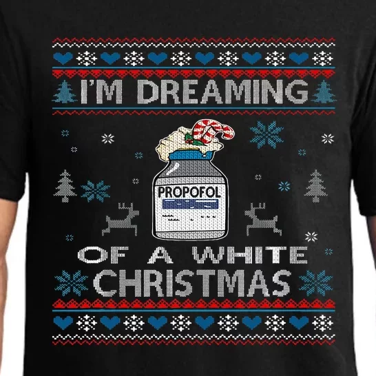 Dreaming of a White Christmas Nurse Propofol ICU CRNA Xmas Pajama Set