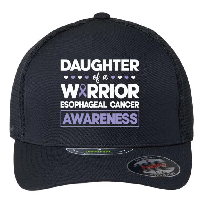 Daughter Of A Warrior Esophageal Cancer Awareness Dad Mom Flexfit Unipanel Trucker Cap