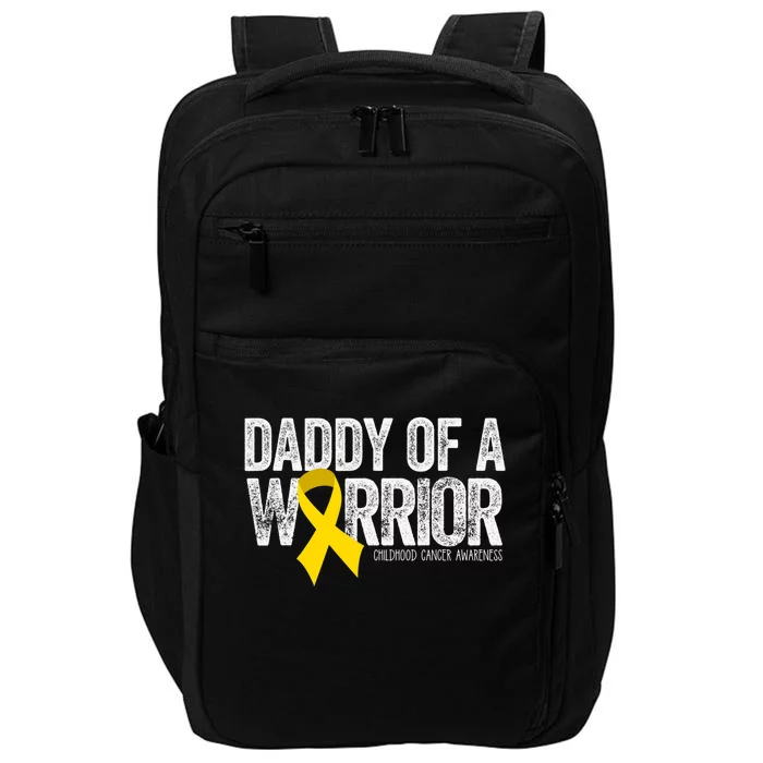 Daddy Of A Warrior Childhood Cancer Dad Ribbon Impact Tech Backpack