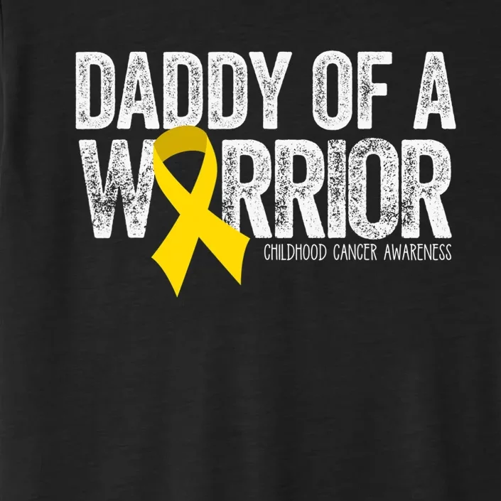 Daddy Of A Warrior Childhood Cancer Dad Ribbon ChromaSoft Performance T-Shirt