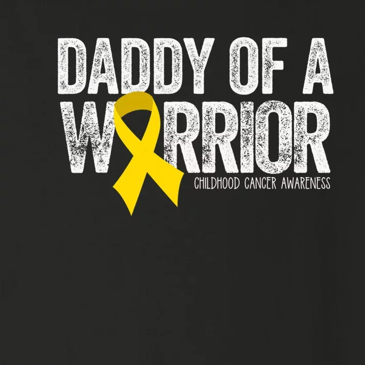 Daddy Of A Warrior Childhood Cancer Dad Ribbon Toddler Long Sleeve Shirt