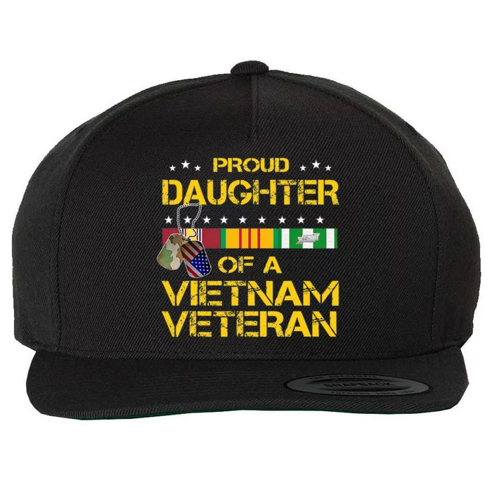 Daughter Of A Vietnam Veteran Im Proud My Dad Wool Snapback Cap