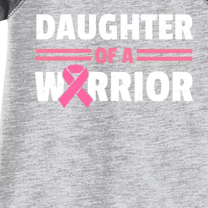 Daughter Of A Warrior Breast Cancer Awareness Infant Baby Jersey Bodysuit