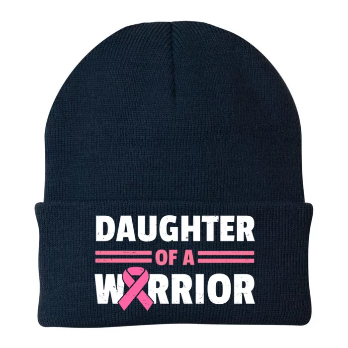 Daughter Of A Warrior Breast Cancer Awareness Knit Cap Winter Beanie