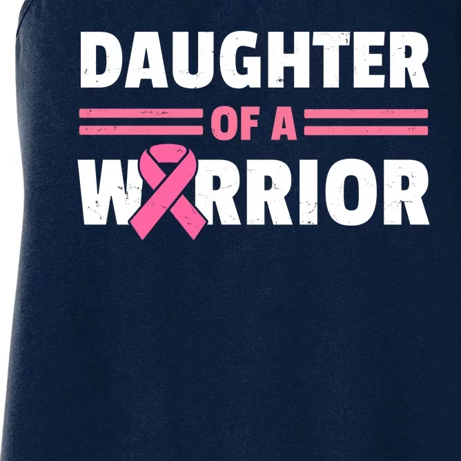 Daughter Of A Warrior Breast Cancer Awareness Women's Racerback Tank