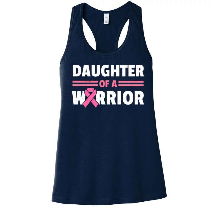 Daughter Of A Warrior Breast Cancer Awareness Women's Racerback Tank