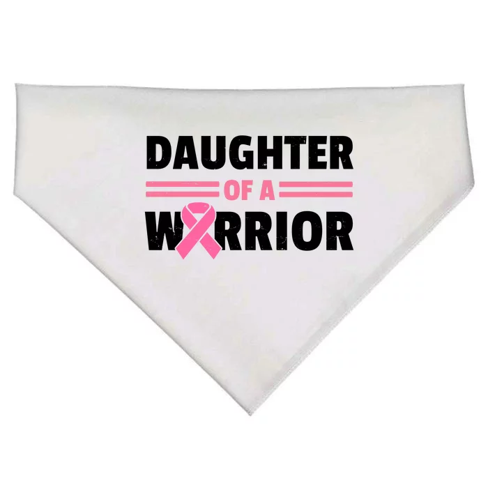 Daughter Of A Warrior Breast Cancer Awareness USA-Made Doggie Bandana