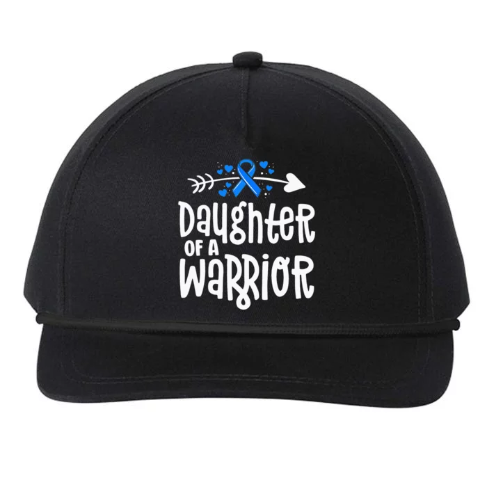 Daughter Of A Warrior ALS Family Blue Ribbon Awareness Snapback Five-Panel Rope Hat