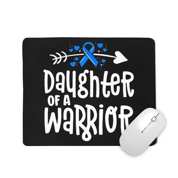 Daughter Of A Warrior ALS Family Blue Ribbon Awareness Mousepad