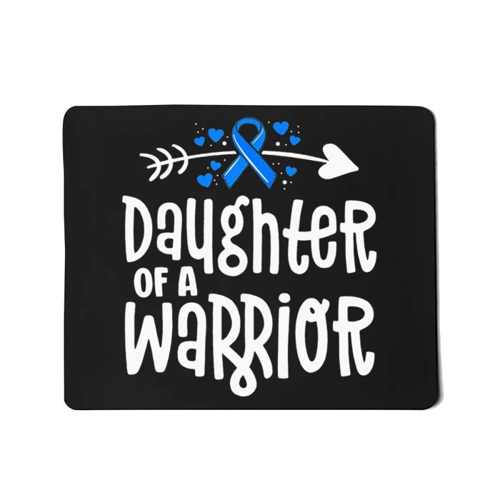 Daughter Of A Warrior ALS Family Blue Ribbon Awareness Mousepad