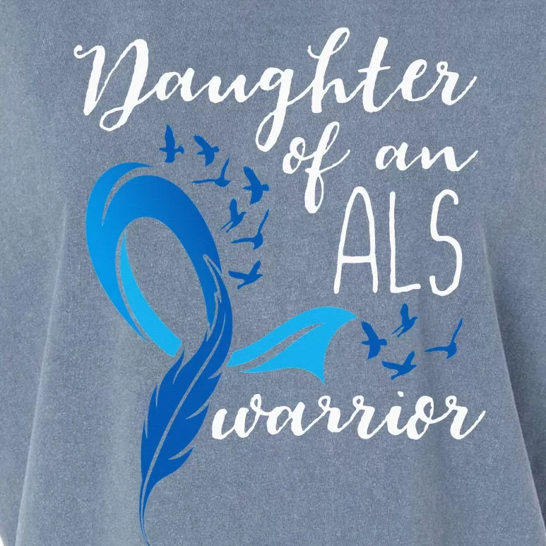 Daughter Of An ALS Warrior ALS Support Squad Garment-Dyed Women's Muscle Tee