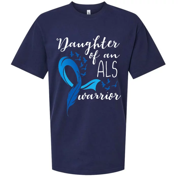 Daughter Of An ALS Warrior ALS Support Squad Sueded Cloud Jersey T-Shirt