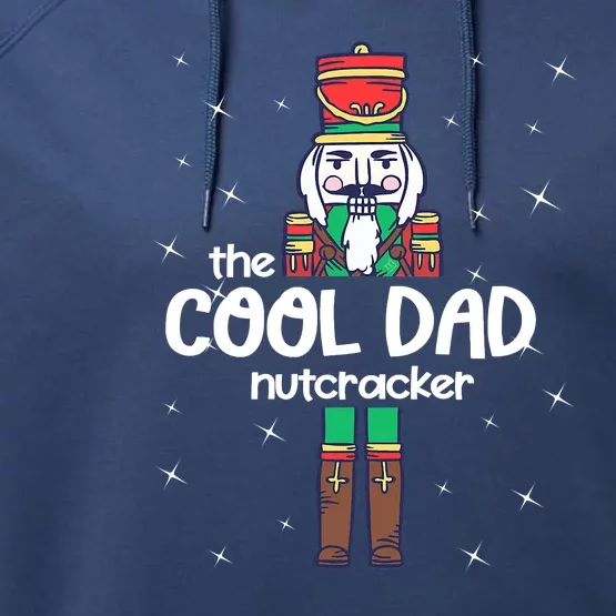 Dad Of A Nutcracker Funny Christmas Elf Squad ELF Xmas Gifts Performance Fleece Hoodie