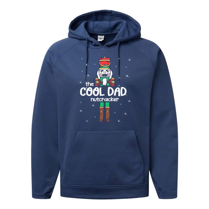 Dad Of A Nutcracker Funny Christmas Elf Squad ELF Xmas Gifts Performance Fleece Hoodie