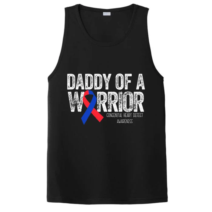 Daddy Of A Warrior CHD Congenital Heart Defect Month Performance Tank