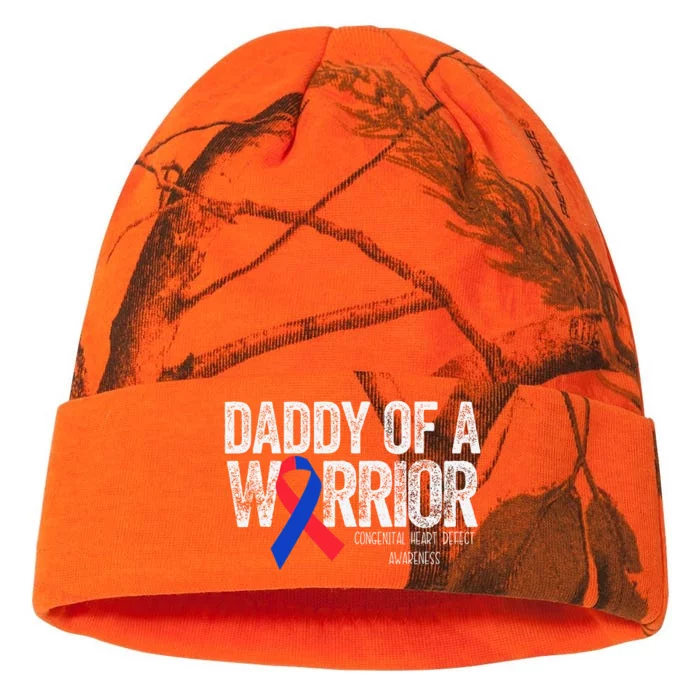 Daddy Of A Warrior CHD Congenital Heart Defect Month Kati - 12in Camo Beanie