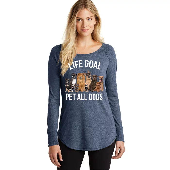 Dogs Of All Kinds Life Goal Pet All Dogs Funny Women's Perfect Tri Tunic Long Sleeve Shirt