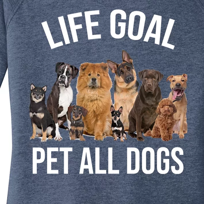 Dogs Of All Kinds Life Goal Pet All Dogs Funny Women's Perfect Tri Tunic Long Sleeve Shirt