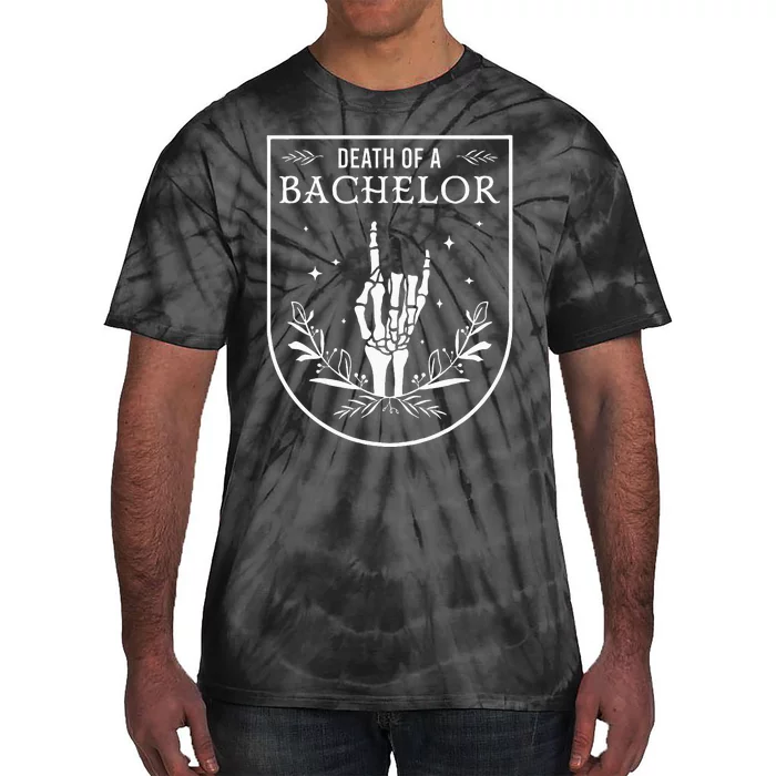 Death Of A Bachelor Best Man Groom Gothic Bachelor Party Tie-Dye T-Shirt