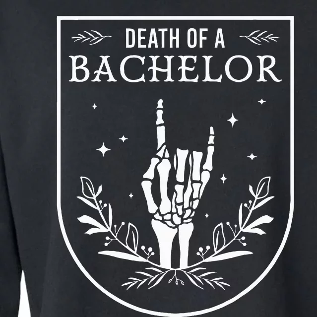 Death Of A Bachelor Best Man Groom Gothic Bachelor Party Cropped Pullover Crew