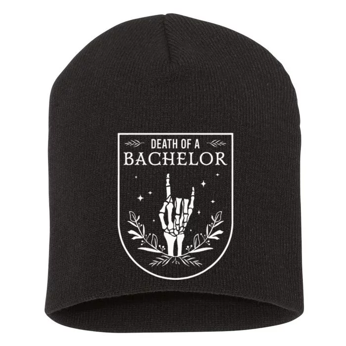 Death Of A Bachelor Best Man Groom Gothic Bachelor Party Short Acrylic Beanie