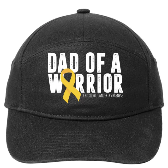 Dad Of A Warrior Childhood Cancer Awareness 7-Panel Snapback Hat