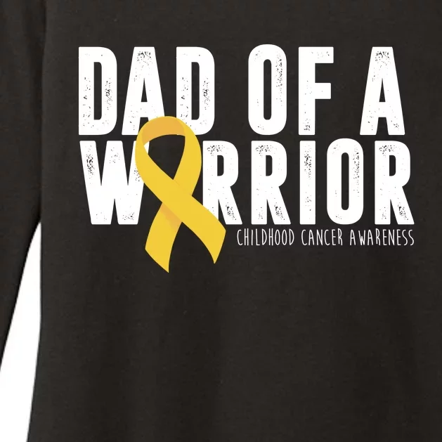 Dad Of A Warrior Childhood Cancer Awareness Womens CVC Long Sleeve Shirt