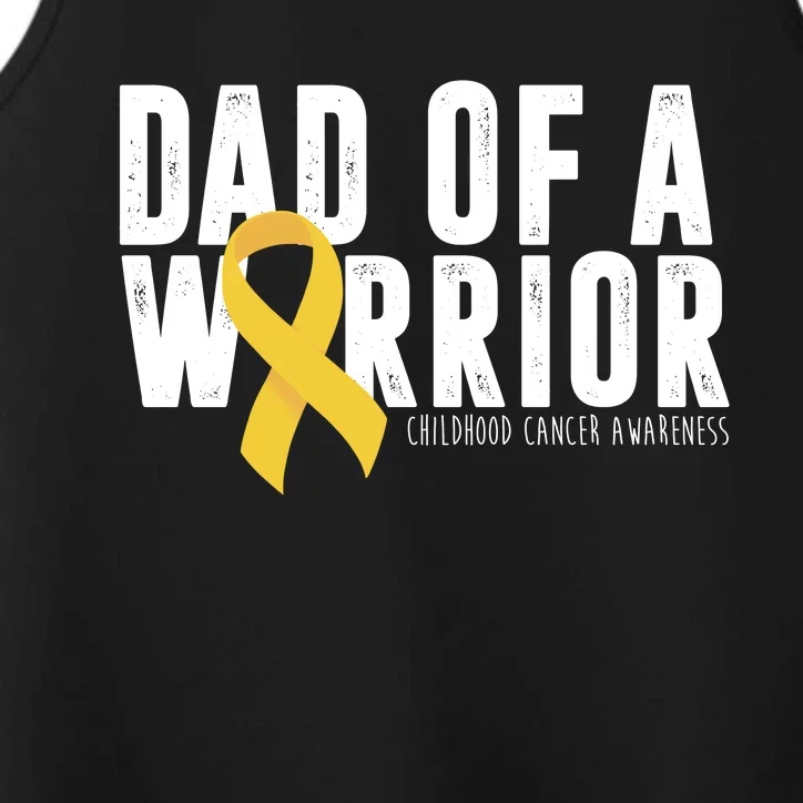 Dad Of A Warrior Childhood Cancer Awareness Performance Tank