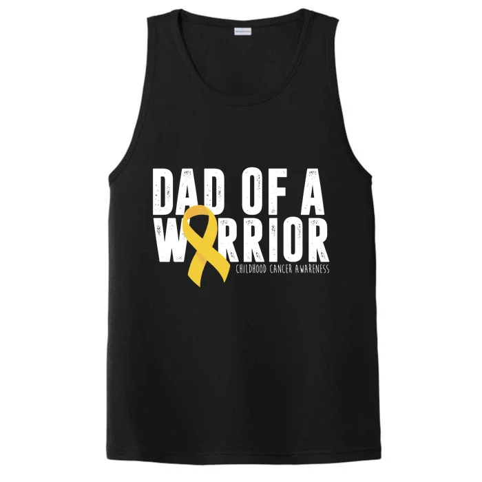 Dad Of A Warrior Childhood Cancer Awareness Performance Tank