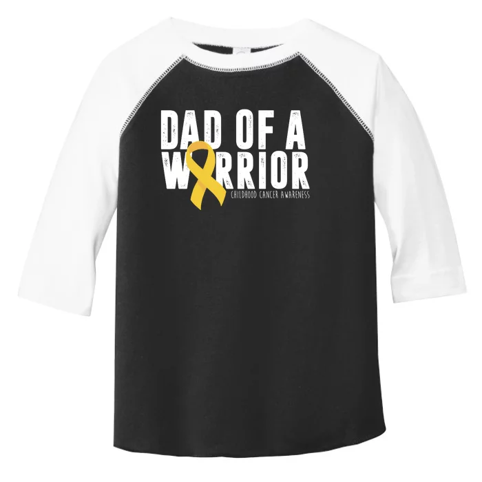 Dad Of A Warrior Childhood Cancer Awareness Toddler Fine Jersey T-Shirt