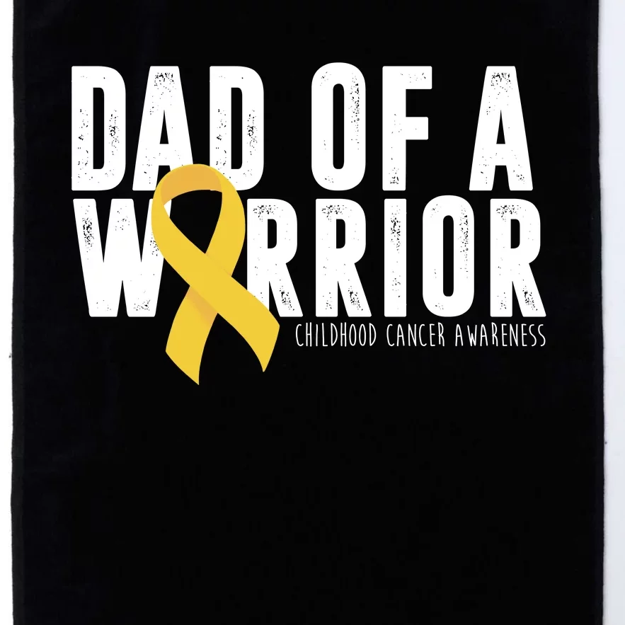 Dad Of A Warrior Childhood Cancer Awareness Platinum Collection Golf Towel