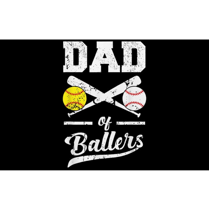 Dad of Ballers Dad of Baseball And Softball Player For Dad Bumper Sticker