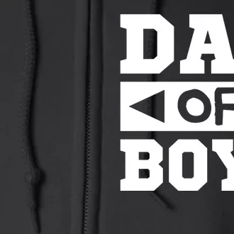 Dad Of Boy Funny Dad For Son Full Zip Hoodie