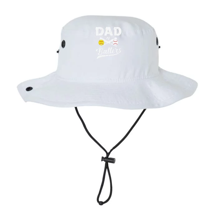 Dad Of Ballers Dad Of Baseball And Softball Player For Dad Legacy Cool Fit Booney Bucket Hat