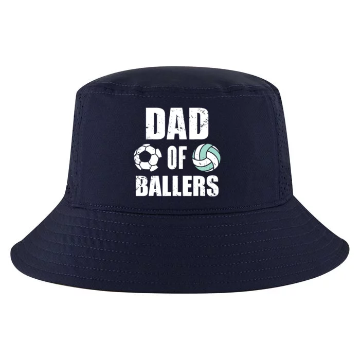 Dad Of Ballers Funny Soccer Volleyball Dad Cool Comfort Performance Bucket Hat