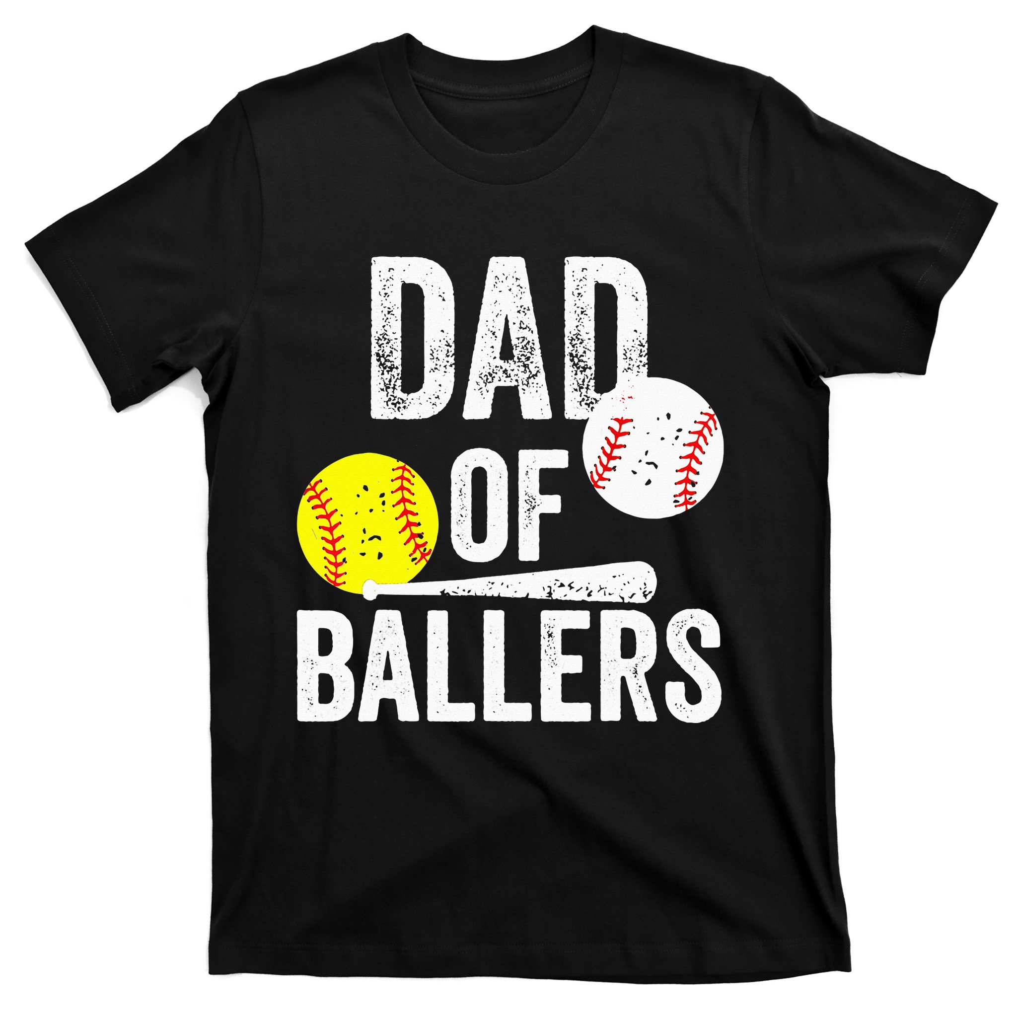 Dad of Ballers Football Baseball Dad Funny Quote Fathers Day Long Sleeve  T-Shirt