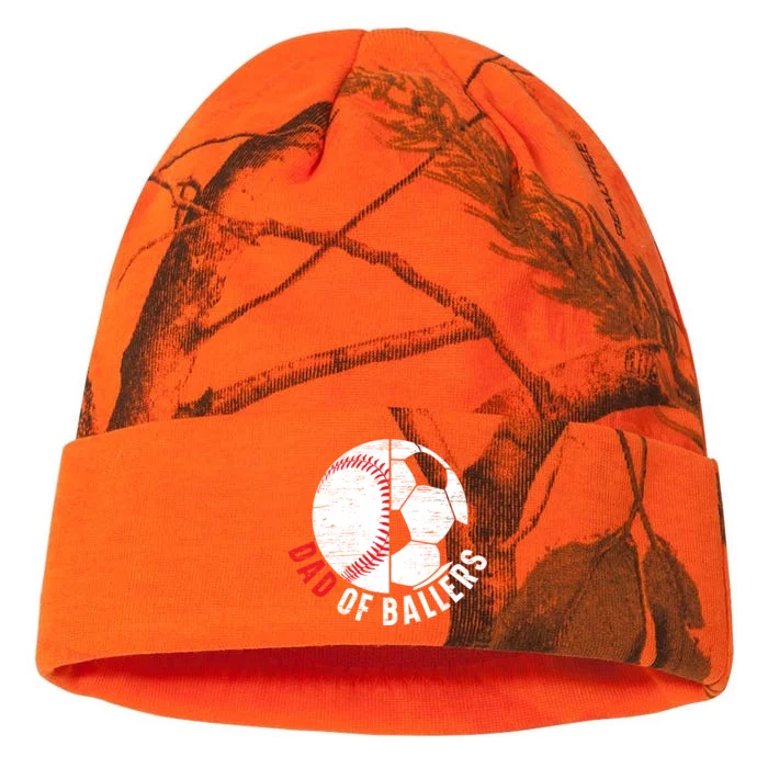 Dad Of Ballers Fathers Day Sport Lover Papa Soccer Baseball Great Gift Kati - 12in Camo Beanie