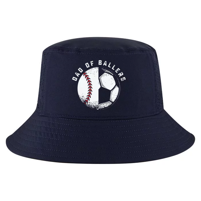 Dad Of Ballers Father Son Soccer Baseball Player Coach Gift Cool Comfort Performance Bucket Hat