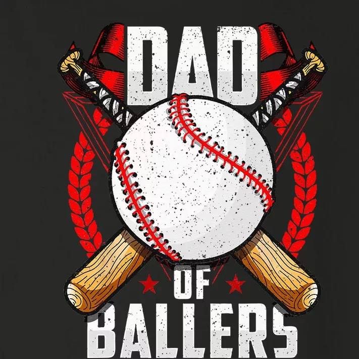 Dad Of Ballers Baseball Dad Funny Fathers Day Toddler Long Sleeve Shirt