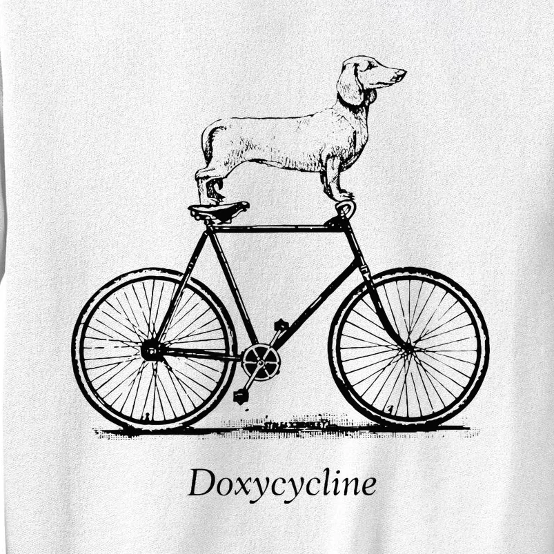 Dachshund On Bicycle Doxycycline Pun Veterinary Vet Tech Sweatshirt