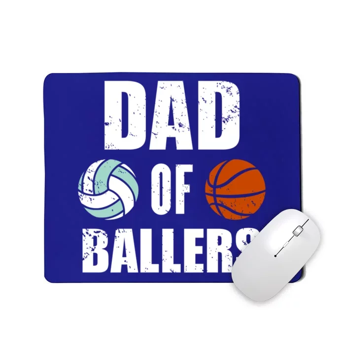 Dad Of Ballers Funny Volleyball Basketball Dad Cute Gift Mousepad