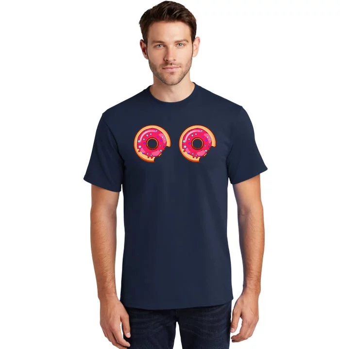 Donuts On Boobs Halloween Funny Boob Costume Tall T-Shirt