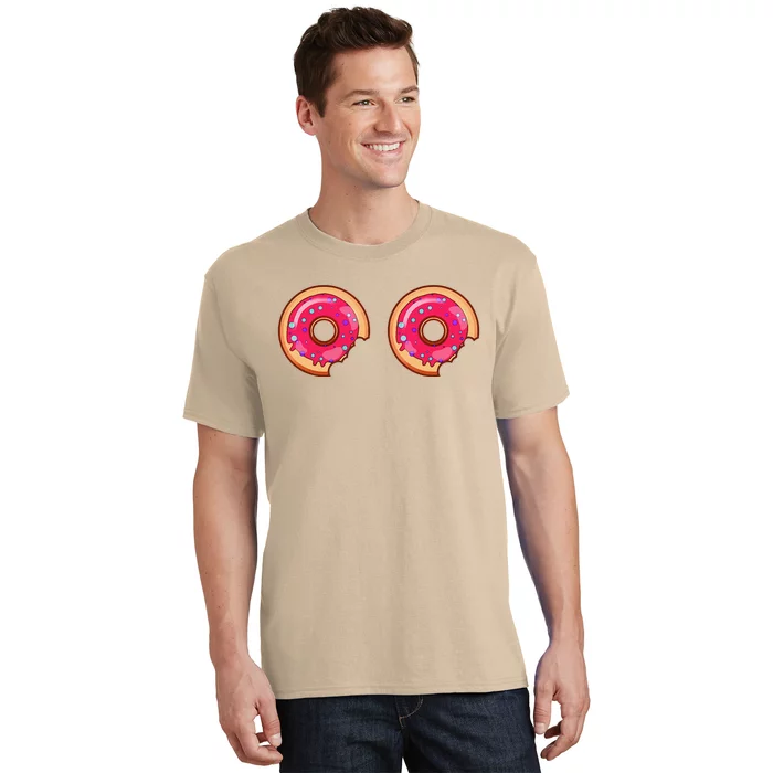 Donuts On Boobs Halloween Funny Boob Costume T-Shirt