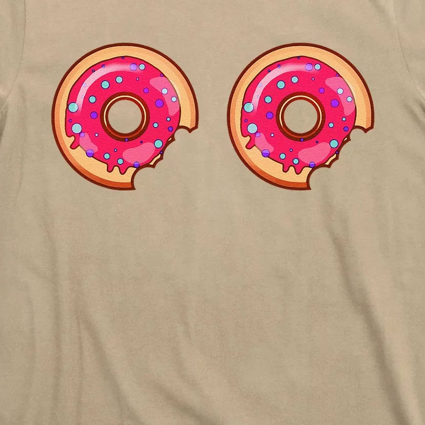 Donuts On Boobs Halloween Funny Boob Costume T-Shirt